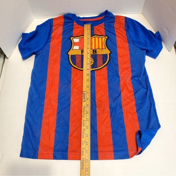FCB Fútbol Club Barcelona T-Shirt Red Blue Size Youth XL Made In MX - Picture 5 of 6
